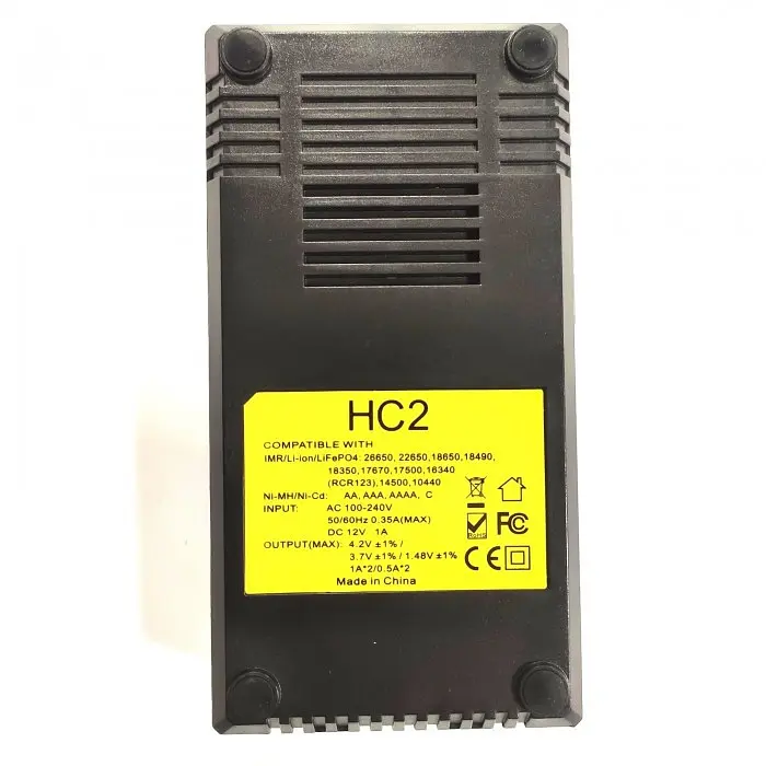 Зарядное устройство для аккумуляторов HC2 Charger на 2 аккумулятора 18650 и других - фото 3