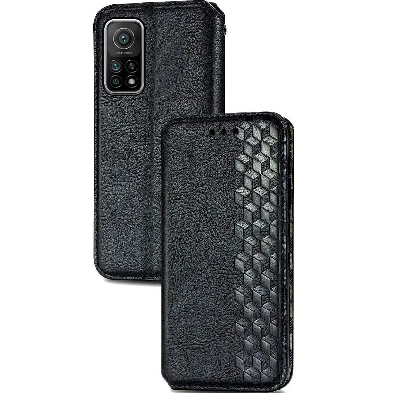 Кожаный чехол-книжка GETMAN Cubic (PU) для Xiaomi Mi 10T / Mi 10T Pro Черный - фото 2