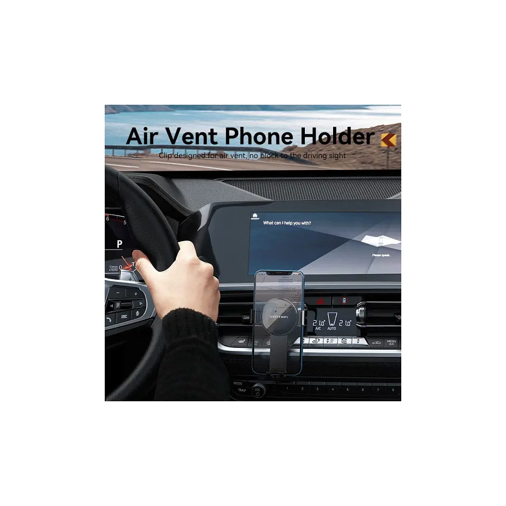 Універсальний автотримач Vention 4.7-7.2" Car Phone Mount With Duckbill Clip Black (KCGB0) - фото 4