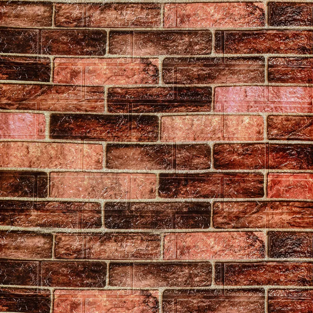 Самоклеюча 3D панель під коричневу цеглу катеринослав Sticker Wall 3080х700х3мм - фото 2