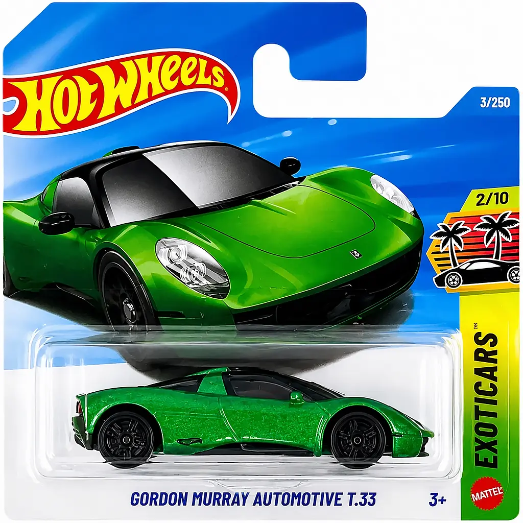 Базова машинка Hot Wheels Exoticars Gordon Murray Automotive T.33 зелена (5785) JJL44-N521