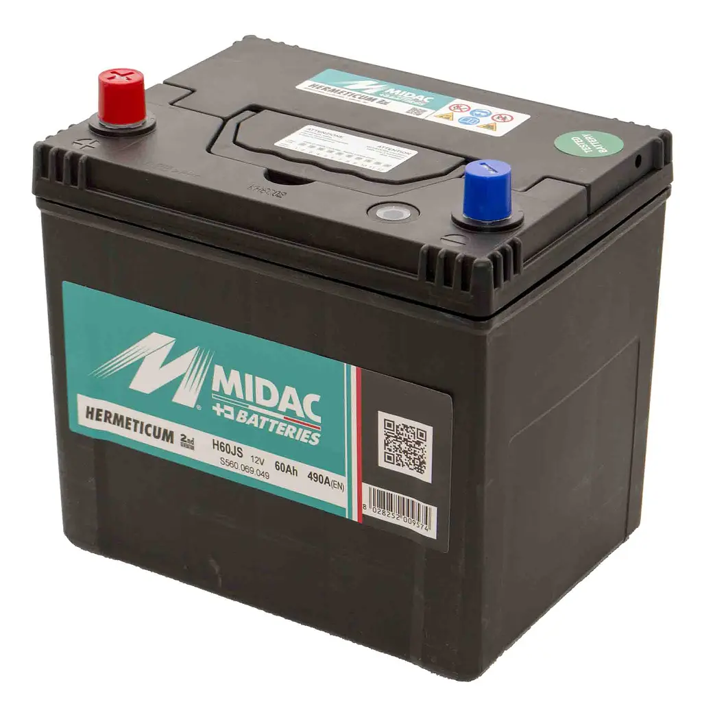 Аккумулятор 6СТ-60A MIDAC HERMETICUM Asia, 12V, 60Ah,  (+/-), EN460А - фото 3