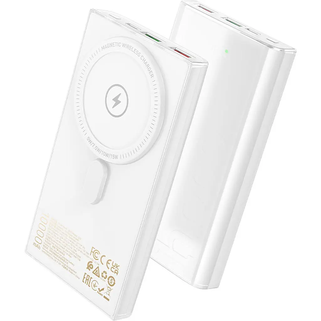 Зовнішній акумулятор Hoco Q22 Taurus MagSafe 10000mAh 22.5W White [612159] [112985] - фото 3