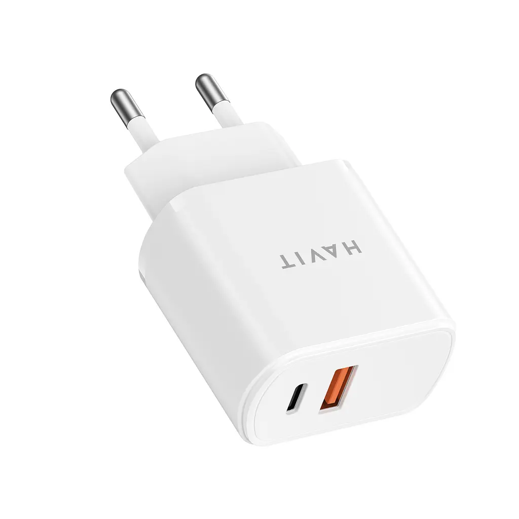 Зарядний пристрій Havit UCP019 20W USB-A+USB-C білий (HV-UCP019-WH) - фото 5