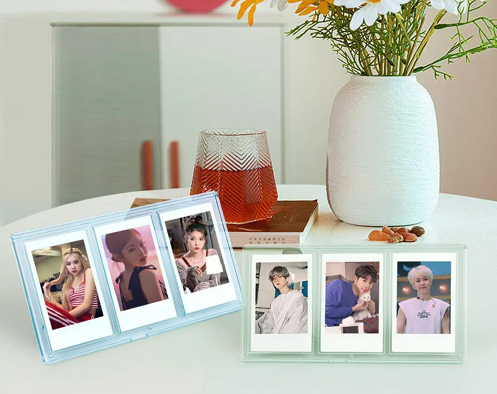 Фоторамка Fujifilm Instax Mini на 3 фото, прозора, блакитна - фото 2