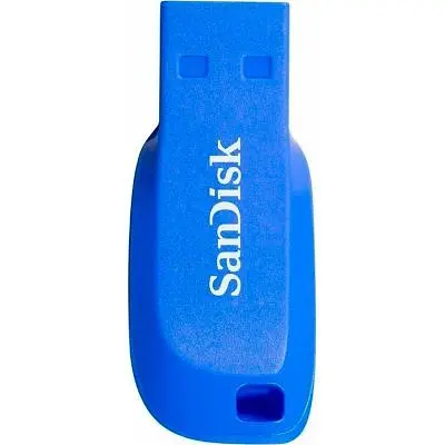 USB флеш накопичувач SanDisk 64GB Cruzer Blade Electric Blue USB 2.0 (SDCZ50C-064G-B35BE) - фото 2
