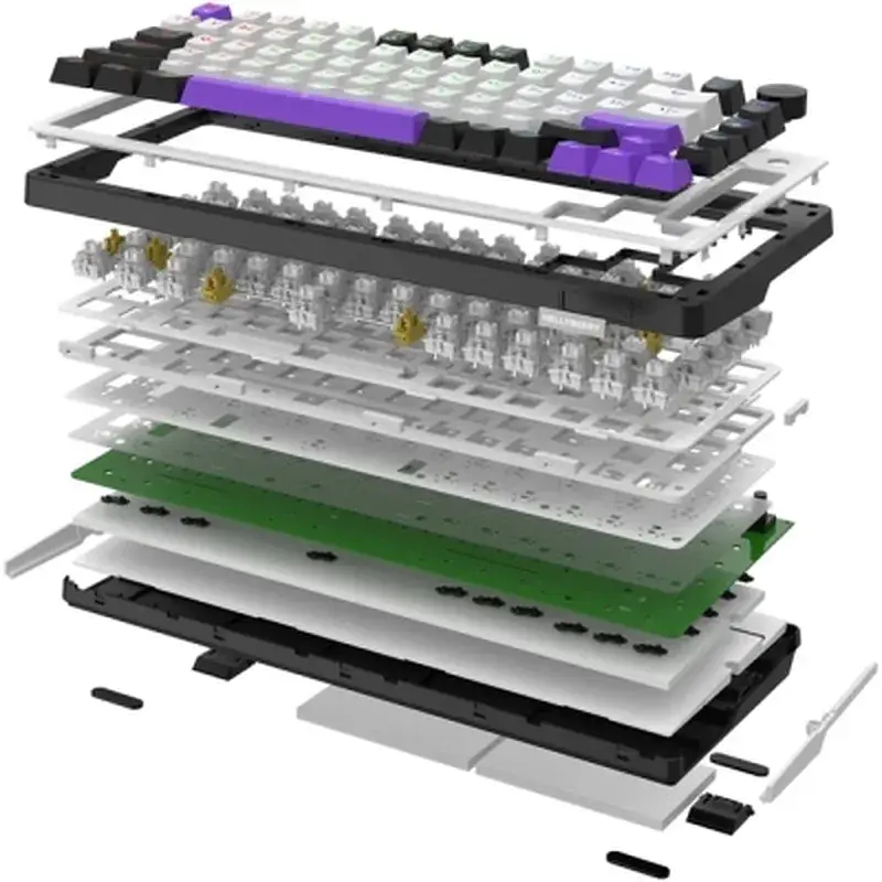 Клавіатура Hator Hellyberry HK75 Mechanical Linear RGB USB UA White/Violet (HK75) - фото 8