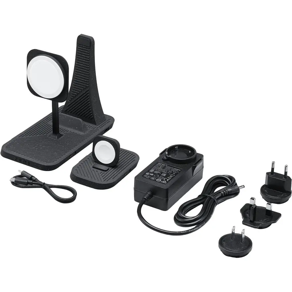 Беспроводное зарядное устройство Zens 4 in 1 Modular Wireless Charger with iPad Charging Stand Black (ZEAPM03/00) - фото 3