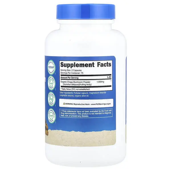 Чага (Chaga) Chaga Mushroom 150 Capsules Nutricost vit0004703 - фото 2