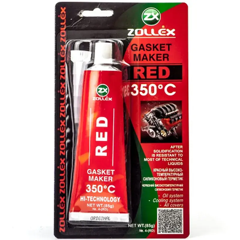 Герметик автомобільний Zollex RED-85g. (RED-85gP)