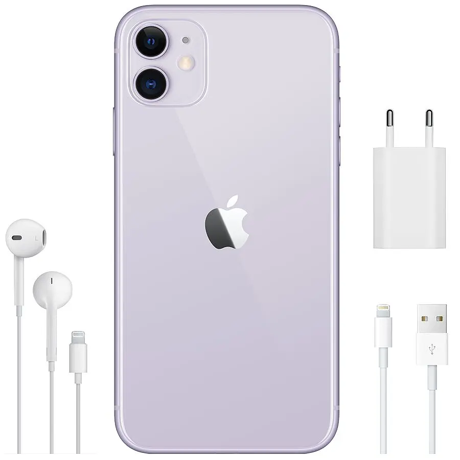 Смартфон Apple iPhone 11 64GB Purple Model A2221 (Grade B) Seller Refurbished - фото 6