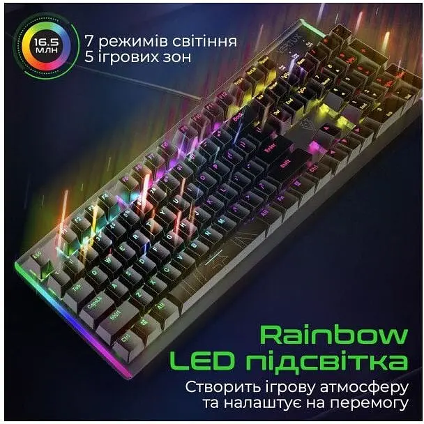 Клавіатура дротова Vertux Comando USB Black (comando.black) - фото 4