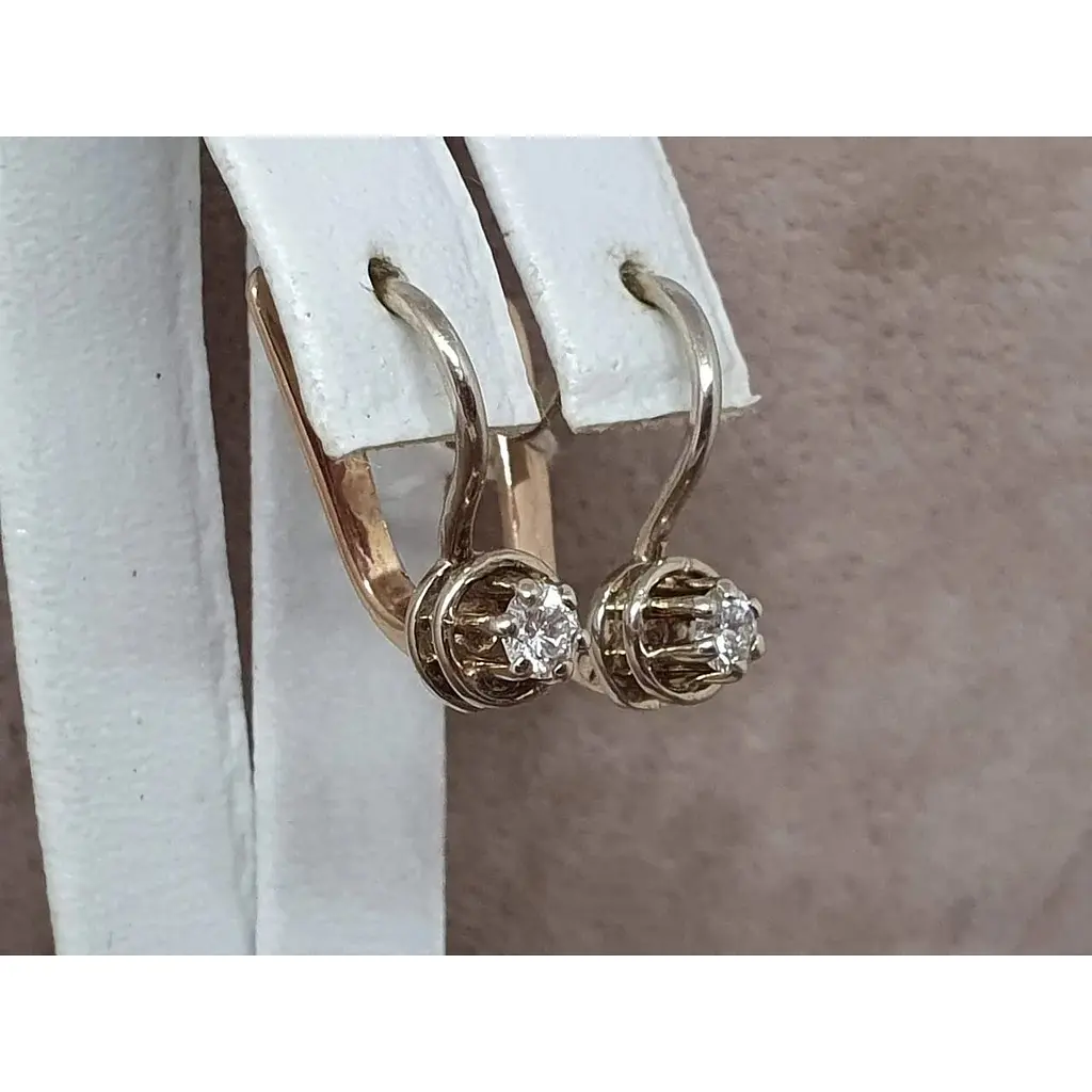 Золоті сережки Гаразд з діамантами. 3032490 - фото 4