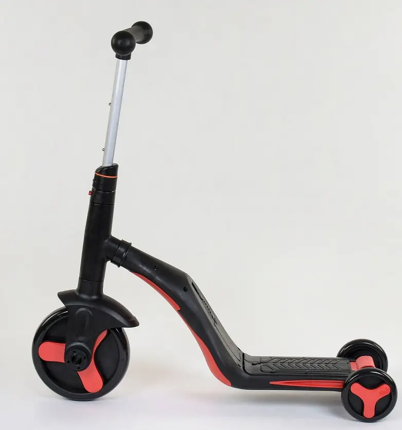 Самокат 3в1 JT 28288 Best Scooter, самокат-велобіг-велосипед, ЧЕРВОНИЙ, світло, мелодії, колеса PU, в коробці (6900066328282) - фото 6