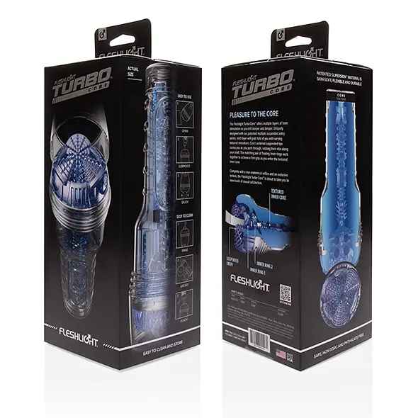 Мастурбатор Fleshlight Turbo Core Blue Ice голубой - фото 6