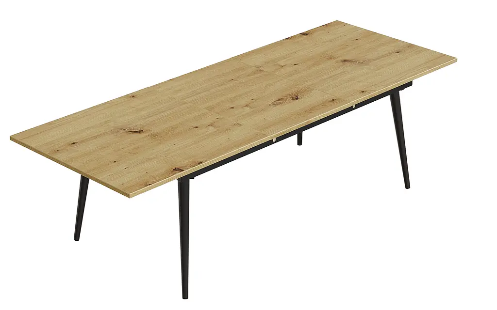 Стол журнальный трансформер Dandi Small Ferrum-decor 45x120(160)x70 Черный металл ДСП Дуб Артизан 16 мм (FRD-106800) - фото 8