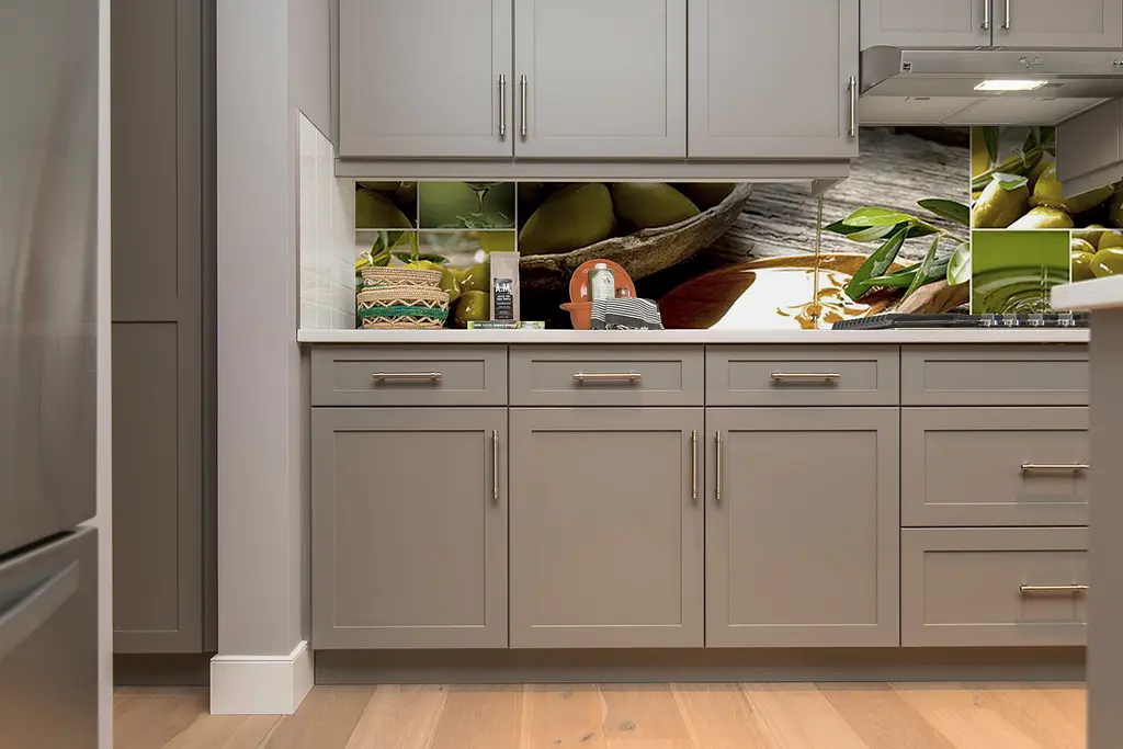 Кухонний фартух Зелені Оливки вінілова наклейка ПВХ маслини олія Оливкова 65х250 см Happy Pocket Z180602 - фото 5
