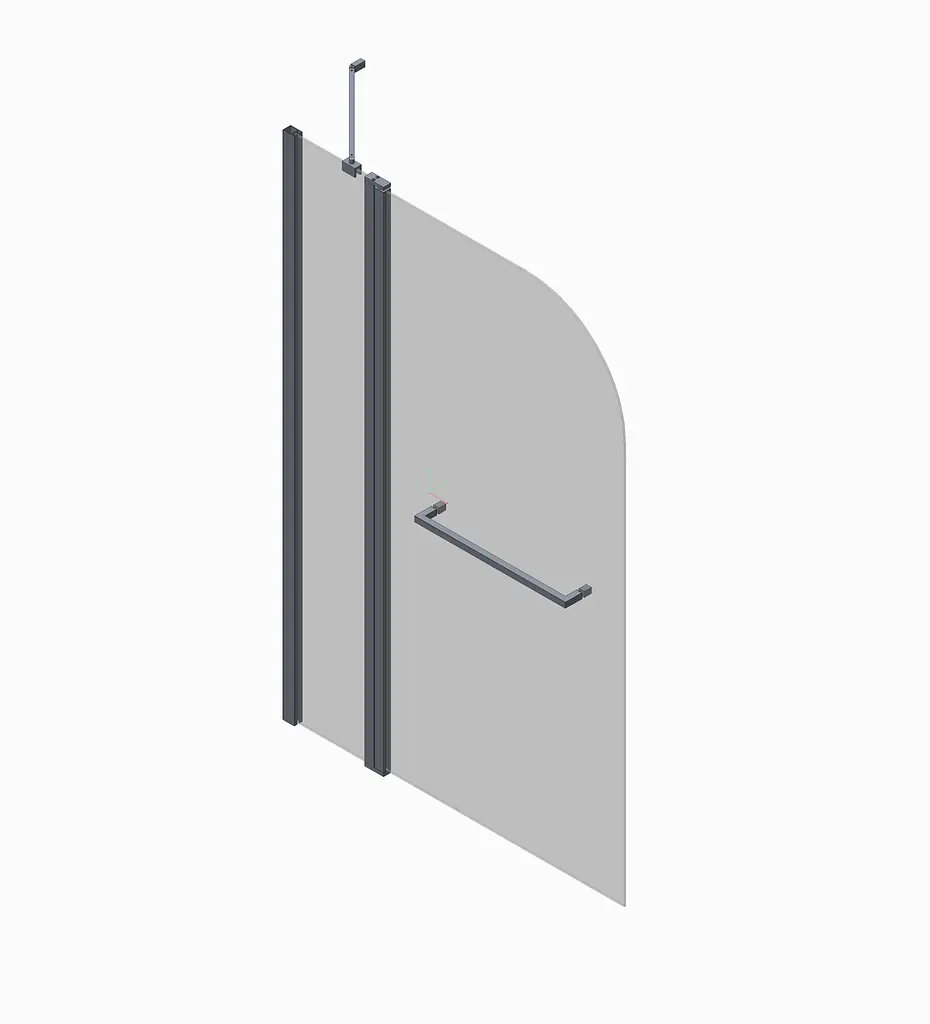 Шторки стеклянные на ванну Koer SR BS04-95x140-TR-07 прозрачное стекло 6 мм, graphite KR5404, Универсальная, прозрачный, графит - фото 6