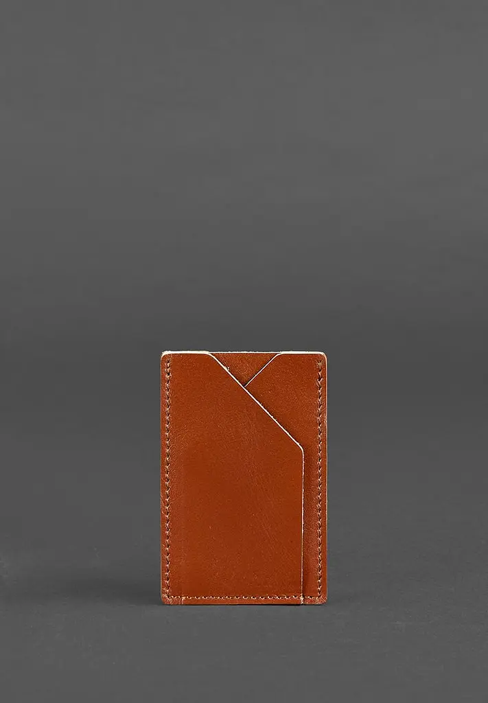 Кожаный кард-кейс 8.0 светло-коричневый - фото 2