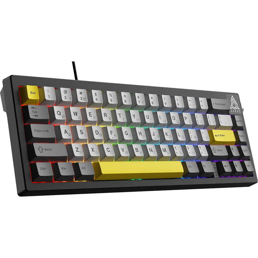 Клавіатура Ajazz AK650 Moon Yellow Switch USB UA Black/Grey/Yellow (AK650-MY-GWY) - фото 4