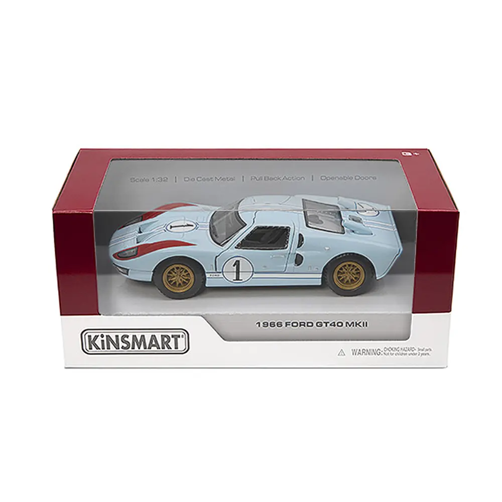 Металева інерційна легкова модель Ford GT40 MKII Heritage Edition 1966 5", відкриваються двері (В асортименті) - фото 2