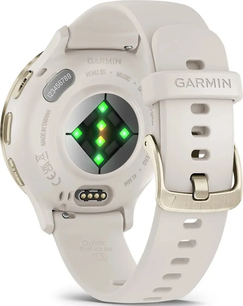 Смарт-годинник Garmin Venu 3S Soft Gold S. Steel Bezel w. French Gray Case and S. Band (010-02785-02/52) - фото 3