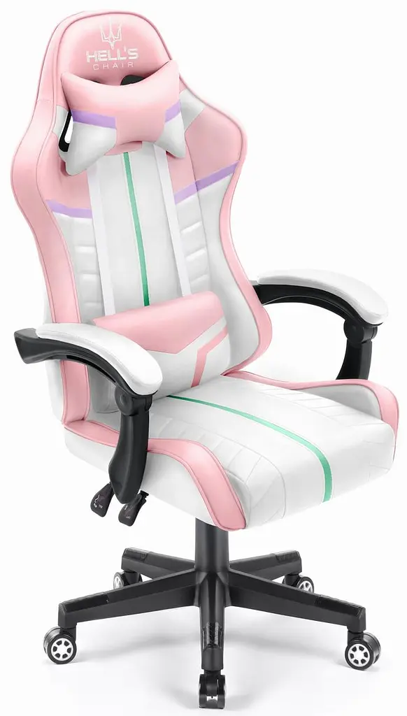 Комп'ютерне крісло Hell's Chair HC-1004 Rainbow PINK - фото 7