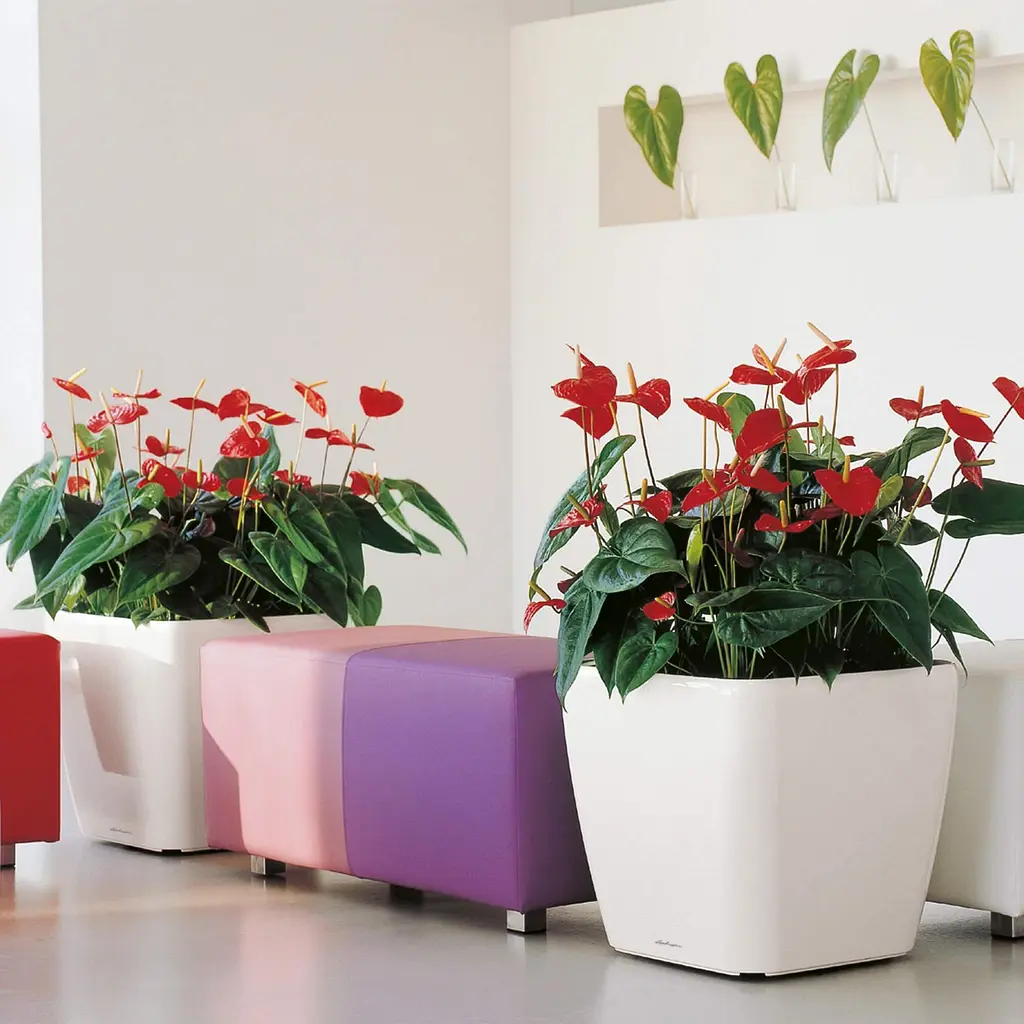 Вазон Lechuza Quadro Premium LS, 53 л, сіро-коричневий (16285) - фото 6