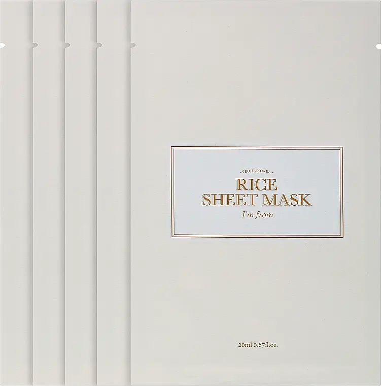 Зволожувальна тканинна маска з екстрактом рису I'm from Rice Sheet Mask 5 шт 20 мл - фото 2