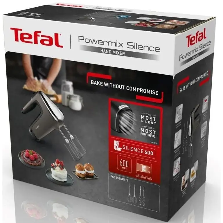 Міксер Tefal Powermix Silence 600 Вт сіро-чорний (HT650E38) - фото 3
