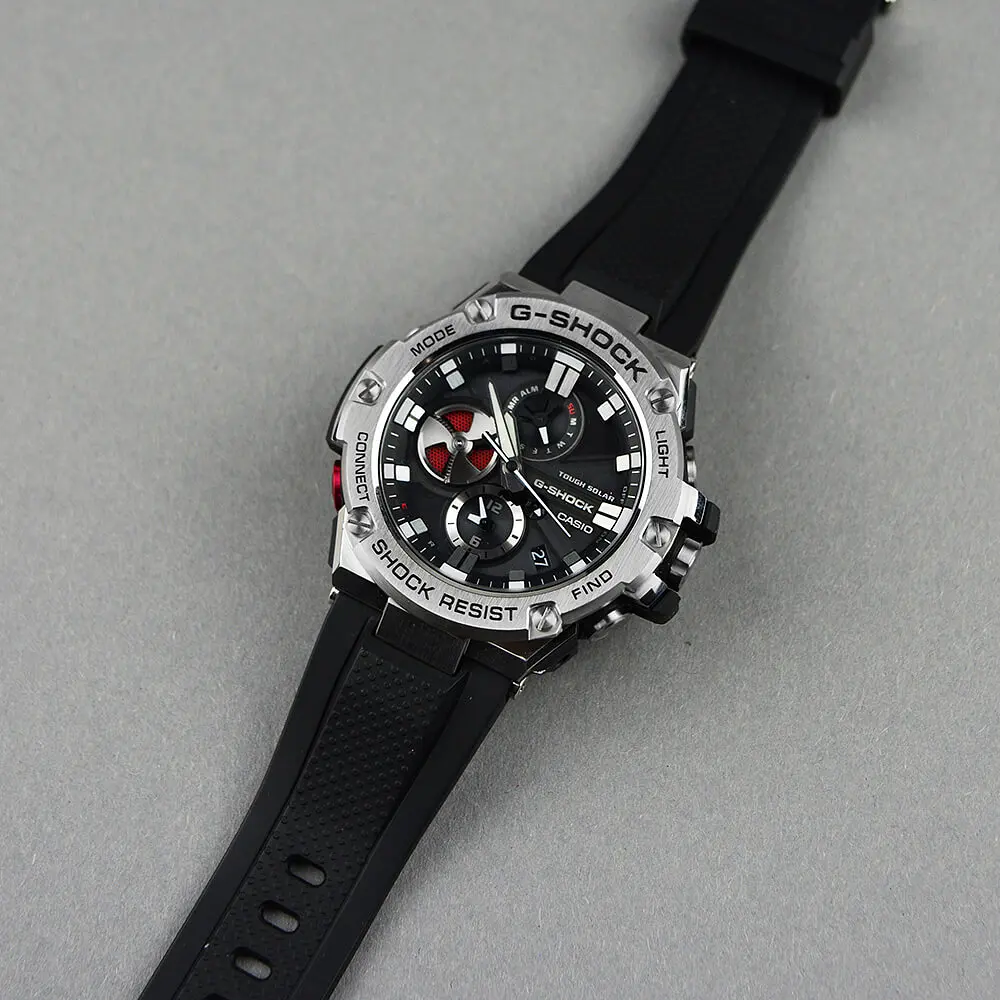 Наручний чоловічий годинник оригінальні Casio G-Shock GST-B100-1AER Японія з полімерним ремінцем (модуль 5513) - фото 6