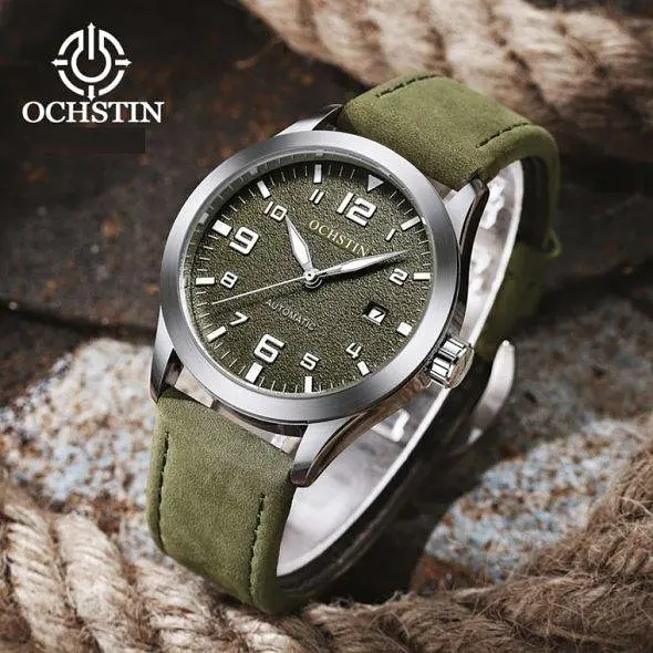 Водостійкий механічний годинник Ochstin Military silver - фото 8