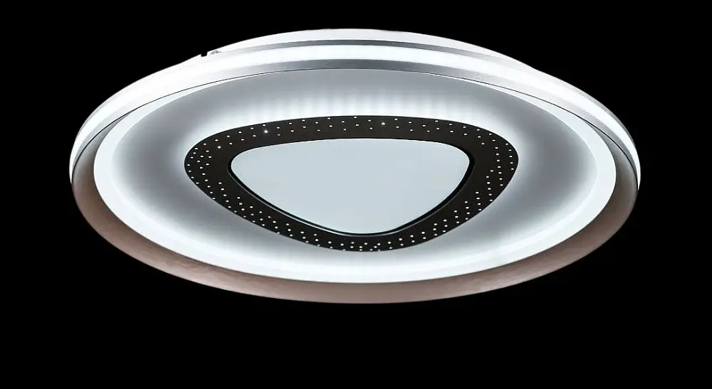 Люстра потолочная LED Splendid Ray L55088/500A/1, 144W, серый/золотой, современный стиль, с пультом, 50 см - фото 2