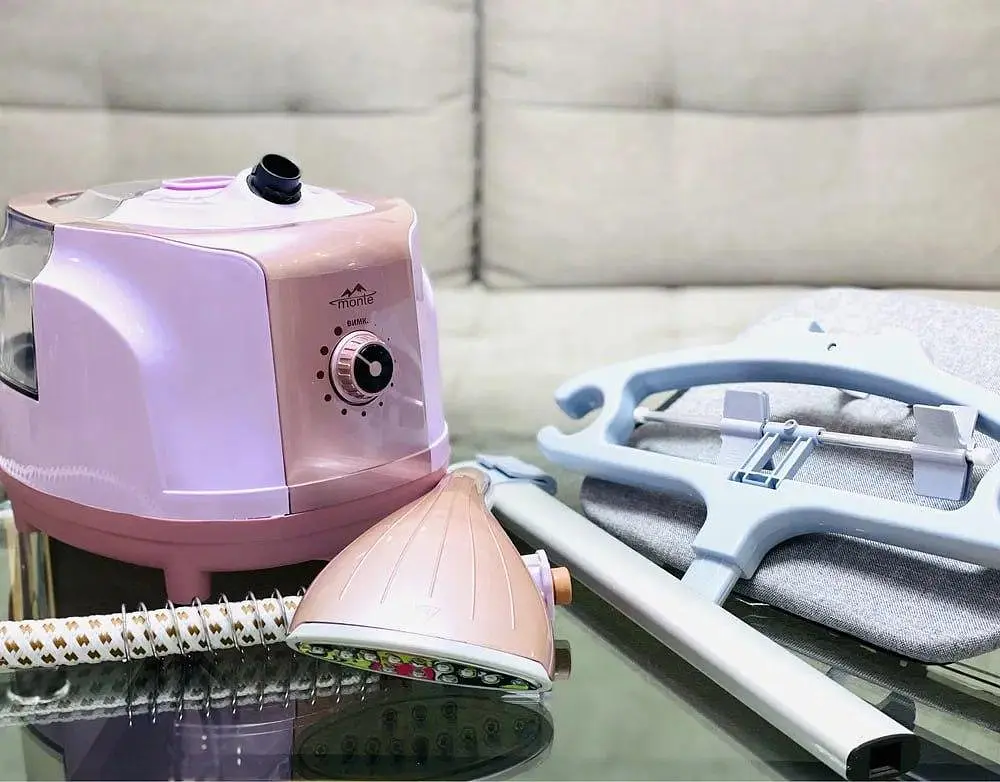 Горизонтальный отпариватель Monte MT-1561 паровой утюг для глажки 1950 Вт Розовый - фото 4