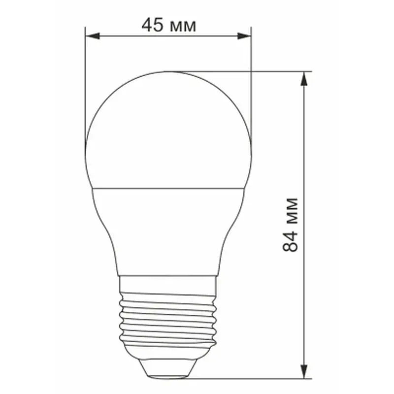 Лампочка Videx G45e 3.5W E27 3000K (VL-G45e-35273) - фото 3