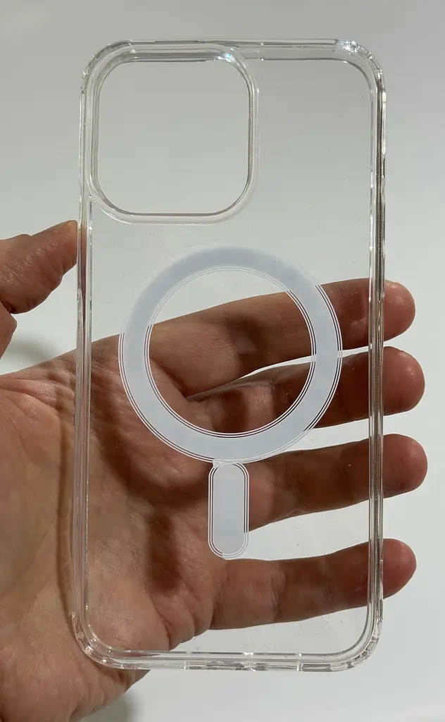 Протиударний чохол для Apple iPhone 15 Pro Max Clear Case Ultra Hybrid with MagSafe Прозорий з магнітом - фото 7