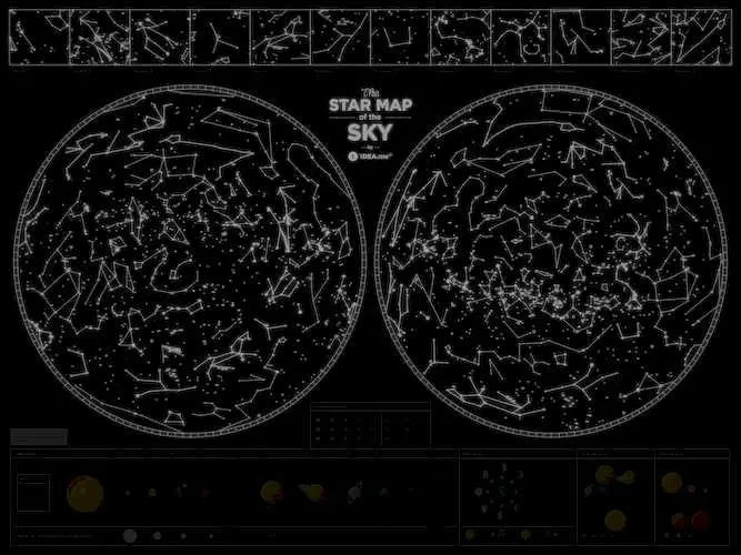 Карта зоряного неба 1DEA.me "Star map of the sky" (13033) - фото 4