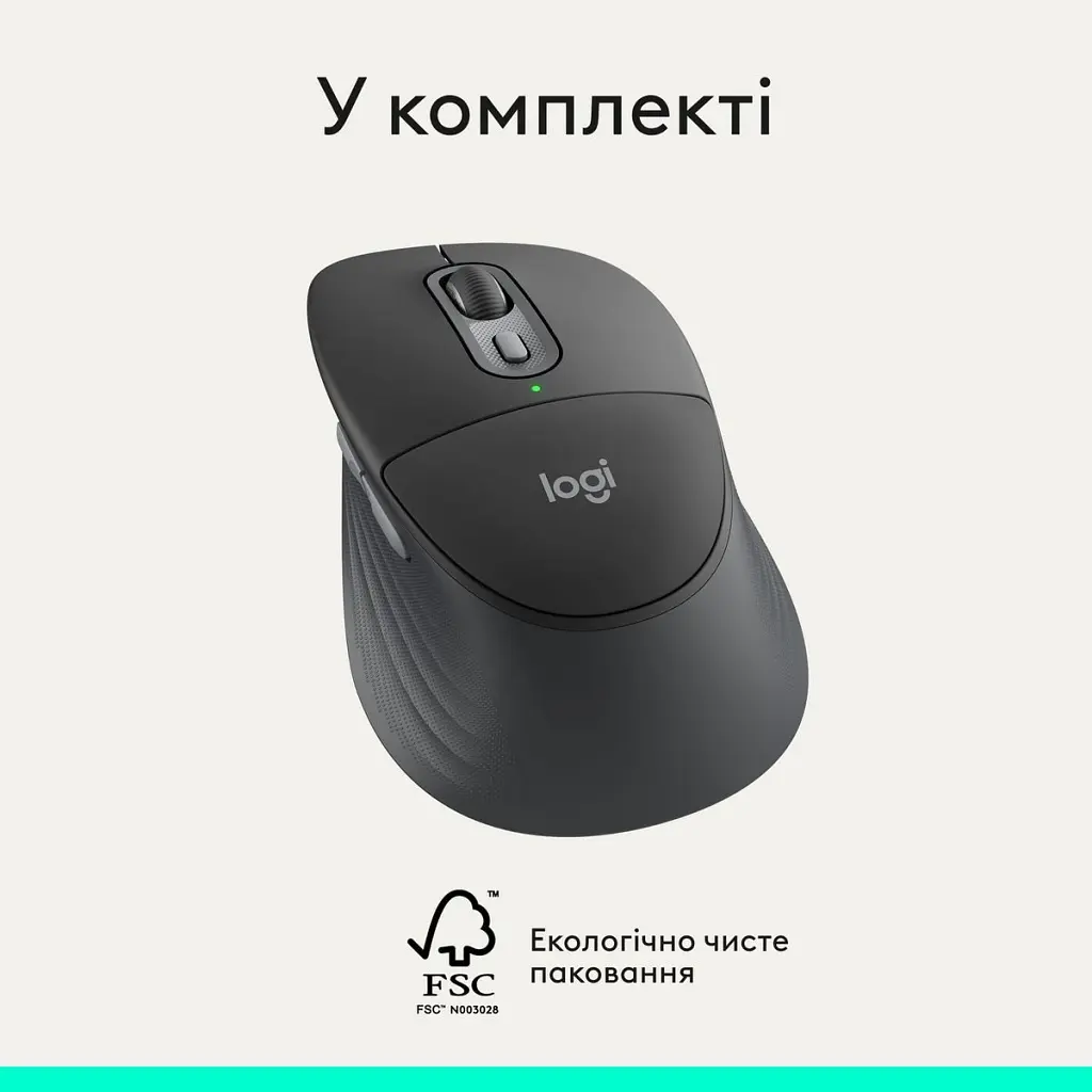 Мишка Logitech Signature Comfort Plus M850L Wireless/Bluetooth/USB-C for Business Graphite (910-007704) - фото 12