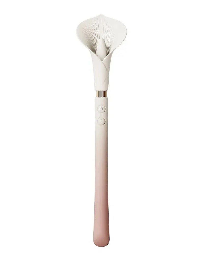 Розкішний вібромасажер Zalo - Calla Blossom Pink, двосторонній, 2 мотори