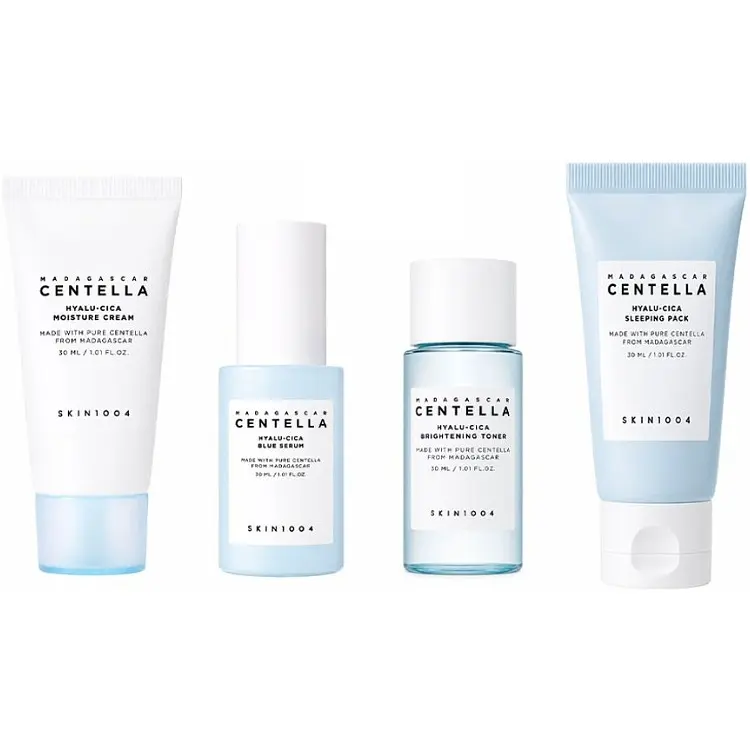 Набір для обличчя Skin1004 Madagascar Centella Hyalu-Cica Travel Kit тонер, 30 мл + сироватка, 30 мл + крем, 30 мл + маска, 30 мл - фото 2