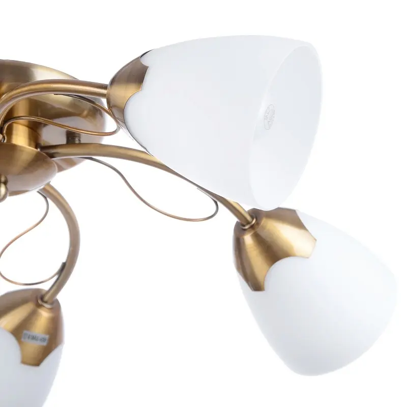 Люстра потолочная Brille классическая E14 60W PB (LK-165C/5) - фото 3