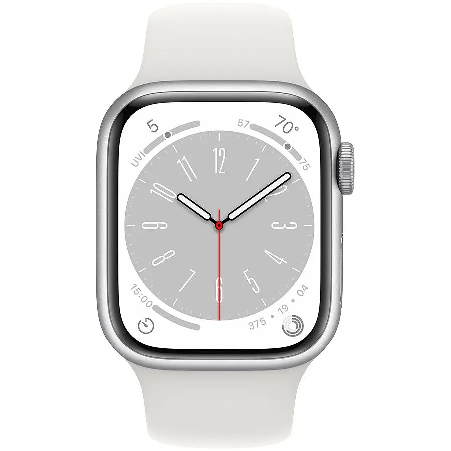 Смарт-годинник Apple Watch Series 8 GPS 41 mm Silver Aluminium Case with White Sport Band - Regular Model A2770 (Grade C) Seller Refurbished - фото 2