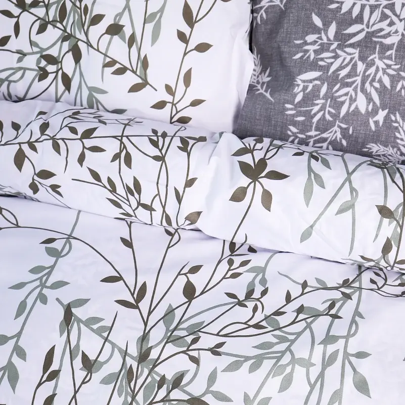 Простыня MirSon Ranforce Elite 17-0668 Grey Blooms 110х160 см (2200009908880) - фото 4
