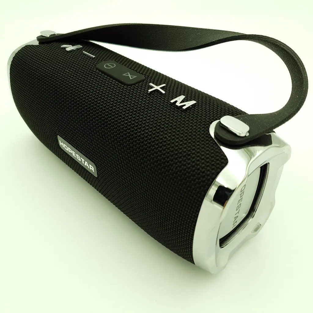 Бездротова акумуляторна колонка Bluetooth акустика FM MP3 AUX USB Hopestar H24 чорний