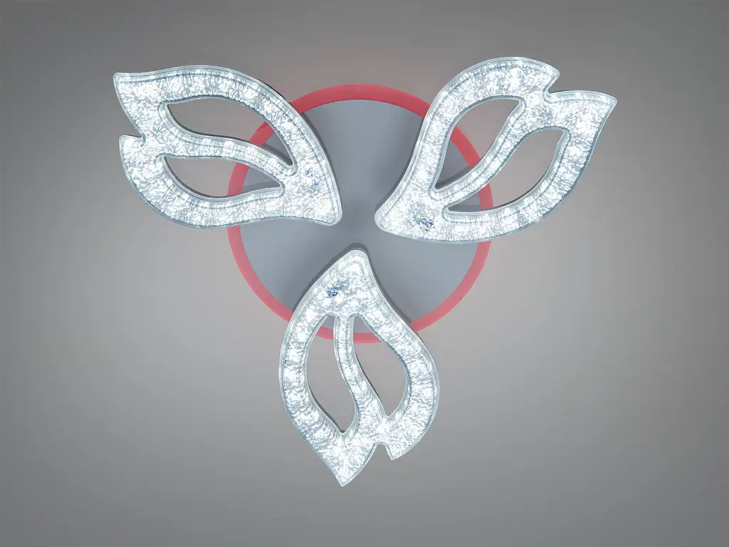 Сучасна LED-люстра Diasha 25100/3WH LED 3color біла 52 Вт з пультом і димером - фото 2