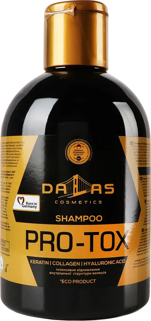 Шампунь для волосся Dallas Cosmetics Hair Pro-tox з кератином, колагеном та гіалуроновою кислотою, 1000 мл (723314) - фото 3