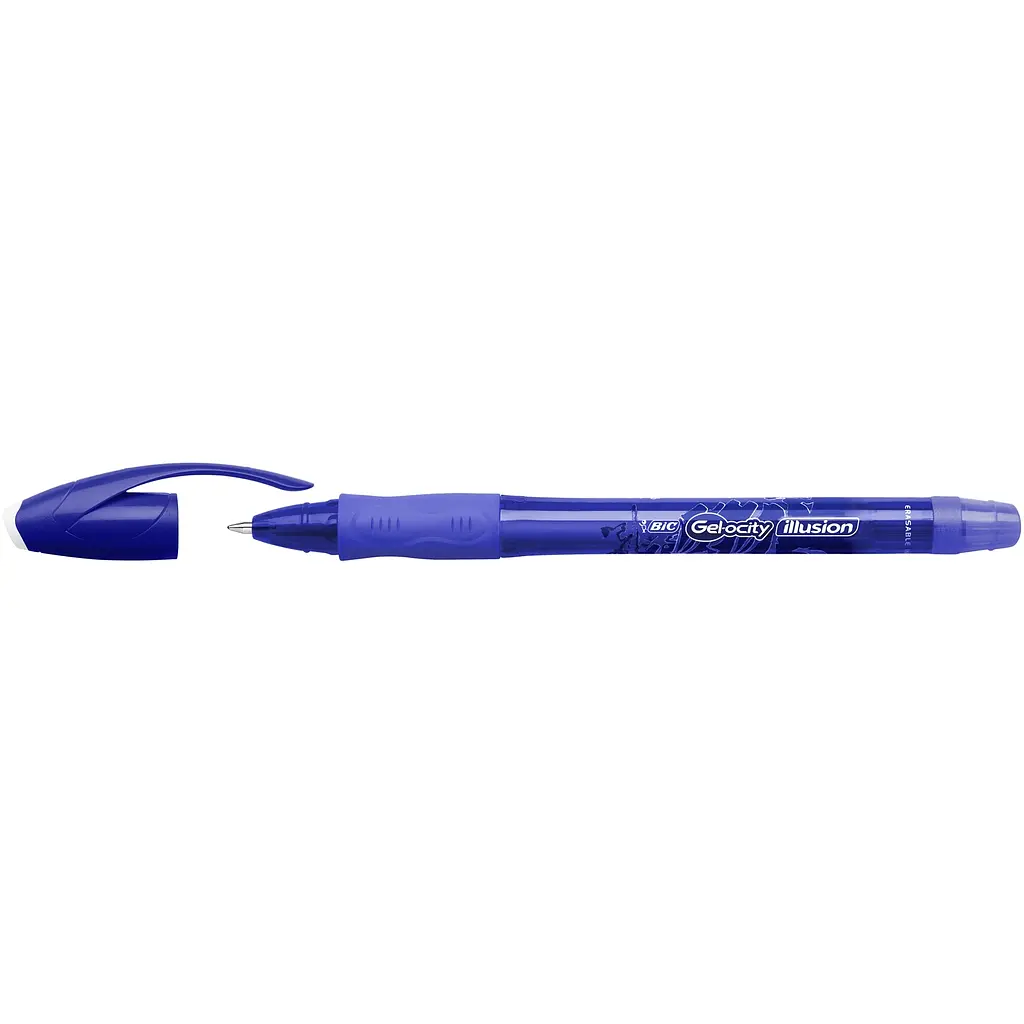 Ручка гелева пиши-стирай BIC Gel-ocity Illusion, 0,7 мм, синій (943452) - фото 2