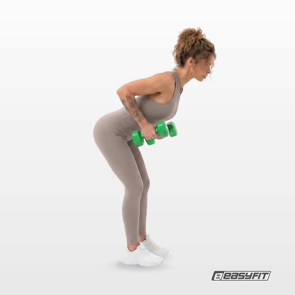 Гантель для фітнесу 4.0 кг EasyFit із вініловим покриттям зелена - фото 7