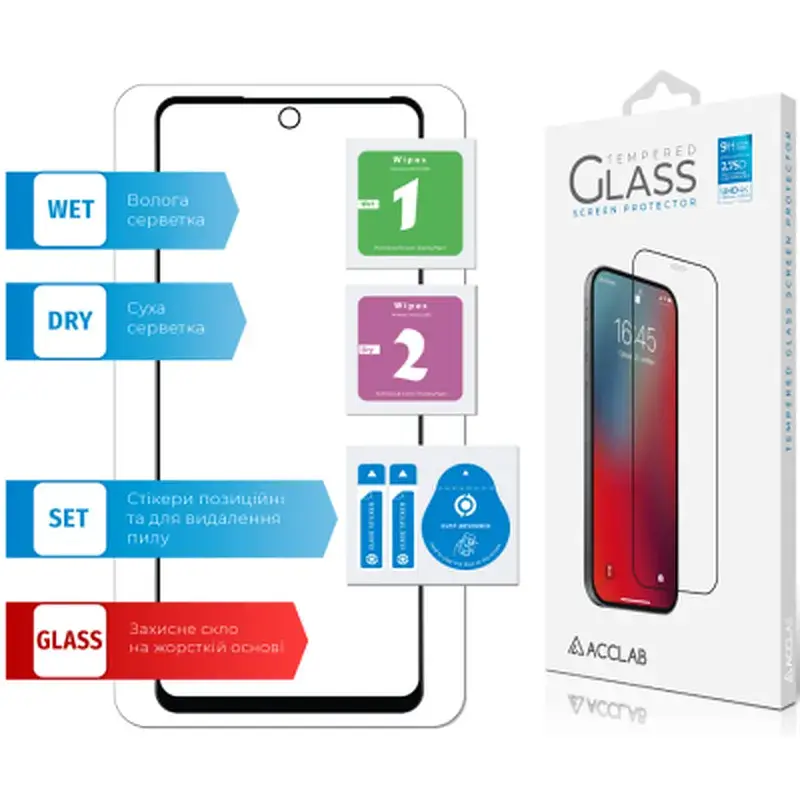 Скло захисне ACCLAB Full Glue Tecno Spark 10 Pro (1283126580567) - фото 7