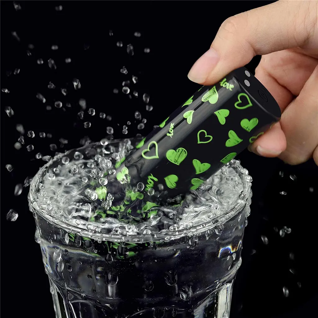 Вібратор для клітора Lovetoy Heart Massager Glow In The Dark 8.5 см чорний - фото 12